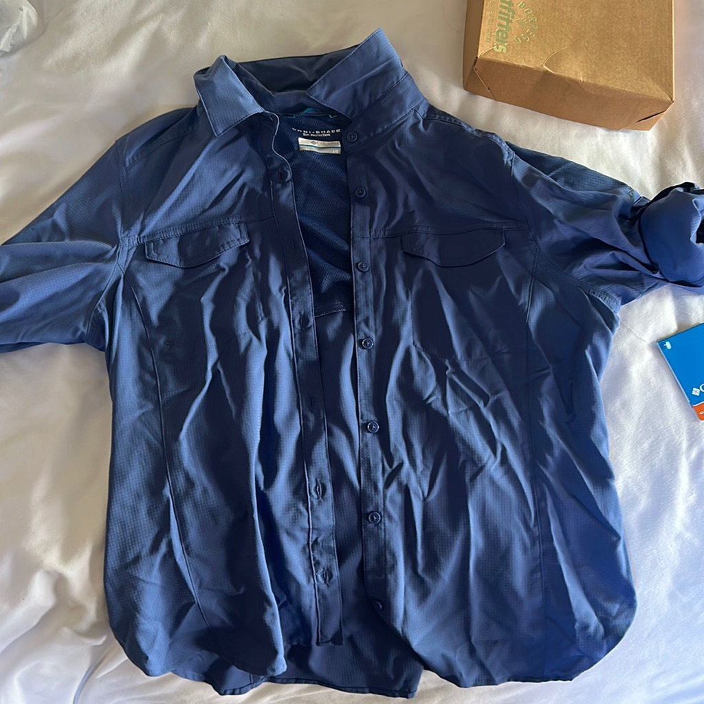 Brand New, Columbia, Blue, Omni, Shade, Sun Protection, Shirt, Never Been Worn